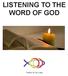 LISTENING TO THE WORD OF GOD