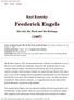 Karl Kautsky. Frederick Engels. His Life, His Work and His Writings (1887)