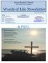 April. Words of Life Newsletter. Kona Baptist Church The Church with a Message. Easter Celebration. All are welcome to: Pastor -Dean Stanley