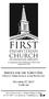 A congregation of the Presbyterian Church (USA) Organized in 1855 OCTOBER 27, :00 AM