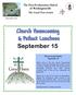 September 15. The First Presbyterian Church of Washingtonville. The Good News-Letter. Homecoming Sunday September 15.