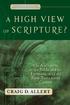 Craig D. Allert, A High View of Scripture?: The Authority of the Bible and the Formation of the New Testament Canon, Baker Academic, a division of