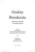 Orality Breakouts. Using Heart Language To Transform Hearts