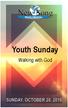 Youth Sunday. Walking with God