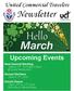 Hello. March. Newsletter. Upcoming Events. United Commercial Travelers. Next General Meeting. Annual Elections. Duluth Dinner