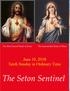 The Seton Sentinel. New Beginnings. June 10, 2018 Tenth Sunday in Ordinary Time. Mark your Calendar