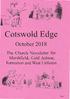Cotswold Edge. October The Church Newsletter for Marshfield, Cold Ashton, Tormarton and West Littleton. Page 1