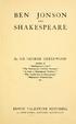 BEN JONSON SHAKESPEARE EDWIN VALENTINE MITCHELL AND. By SIR GEORGE GREENWOOD. Author of. Shakespeare's Law,  The Vindicators of Shakespeare,