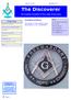 Micros oft The Discoverer. The Monthly Newsletter of The Lodge of Discovery. Greetings Brethren,