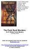 The Punk Rock Murders: An R. Blaise Conte Mystery by Robert Jamelli