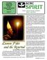 SPIRIT. Lumen Fidei and the Renewal SCRC. Providing Support and Leadership for the Catholic Charismatic Renewal