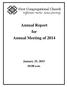 Annual Report for Annual Meeting of January 25, :00 a.m.