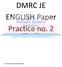 DMRC JE ENGLISH Paper Practice no. 2