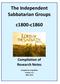The Independent Sabbatarian Groups. c1800-c1860. Compilation of Research Notes