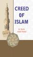 CREED OF ISLAM Dr. Mufti Abdul Wahid