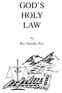 GOD S HOLY LAW. by Rev Timothy Tow