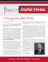 Joyful Noise. A Message from Your Pastor... Knowing Christ and Making Him Known JUNE 2017