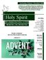 Holy Spirit. 2nd Sunday of Advent December 9, Fax E. Champlain Drive Fresno, CA 93730