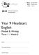 Year 9 Headstart English