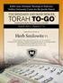 1 Rabbi Isaac Elchanan Theological Seminary The Benjamin and Rose Berger CJF Torah To-Go Series Adar 5775