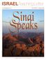 Sinai Speaks. Israel Teaching Letter. Vol. # December Bridges for Peace...Your Israel Connection