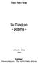Su Tung-po - poems -