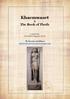 Khaemwaset. & The Book of Thoth. By Karima Lachtane   In short from The Setne Papyrus Scroll