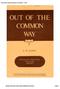 Out of the Common Way by E.W.Hames 1972