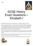 GCSE History Exam Questions Elizabeth I