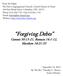Forgiving Debts Genesis 50:15-21, Romans 14:1-12, Matthew 18:21-35