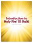 Introduction to Holy Fire III Reiki WILLIAM LEE RAND
