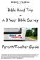 Bible Road Trip ~ A 3 Year Bible Survey