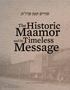 Historic. The. Maamor. Timeless. and its. Message 28 A CHASSIDISHER DERHER