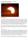 The Sun Will Be Darkened... - Part One Joseph Herrin ( ) Solar Eclipse