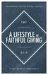 A LIFESTYLE OF FAITHFUL GIVING