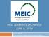 MEIC LEARNING EXCHANGE JUNE 6, Ross H. Yednock Program Director, Michigan Economic Impact Coalition