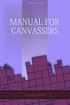 Manual for Canvassers