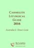 Carmelite Liturgical Guide 2016