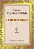 Teacher s Bible LAMENTATIONS