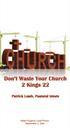 Don t Waste Your Church 2 Kings 22