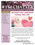 The CHATTER. MOTHER S DAY LUNCHEON Sunday, May 14th. Follow Jesus. Making Disciples. Tranform the World.