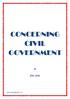 CONCERNING CIVIL GOVERNMENT