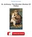 Ebooks Read Online St. Anthony: The Wonder-Worker Of Padua