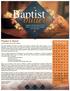 Baptist. bulletin. Pastor's Word Dear Members and Friends of WABC, Inside this Issue