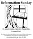 Reformation Sunday ST. JOHN LUTHERAN CHURCH OF PRAIRIE HILL OCTOBER 25, 2015