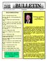 BULLETIN. Save the Date: April 5th Goods & Services Auction (See page 7) March Calendar of Events. Bernard E. Rosenberg A Man of Substance