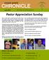 CHRONICLE. cross point. Pastor Appreciation Sunday. June 2016 INSIDE THIS ISSUE. Youth Sunday..2. Students Sharing..8