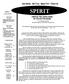 SPIRIT. Gardena Valley Baptist Church MEETING THE LIVING WORD IN THE WRITTEN WORD. Issue 2. Inside this issue: Baptisms from Sunday, December 26