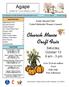 Agape. Saturday, October 13 9 am - 3 pm. North Olmsted UMC United Methodist Women s Annual. Over 20 local crafters Food Bake Sale Free Admission