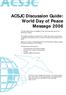 ACSJC Discussion Guide: World Day of Peace Message 2006